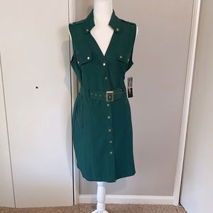 Green Belted Dress